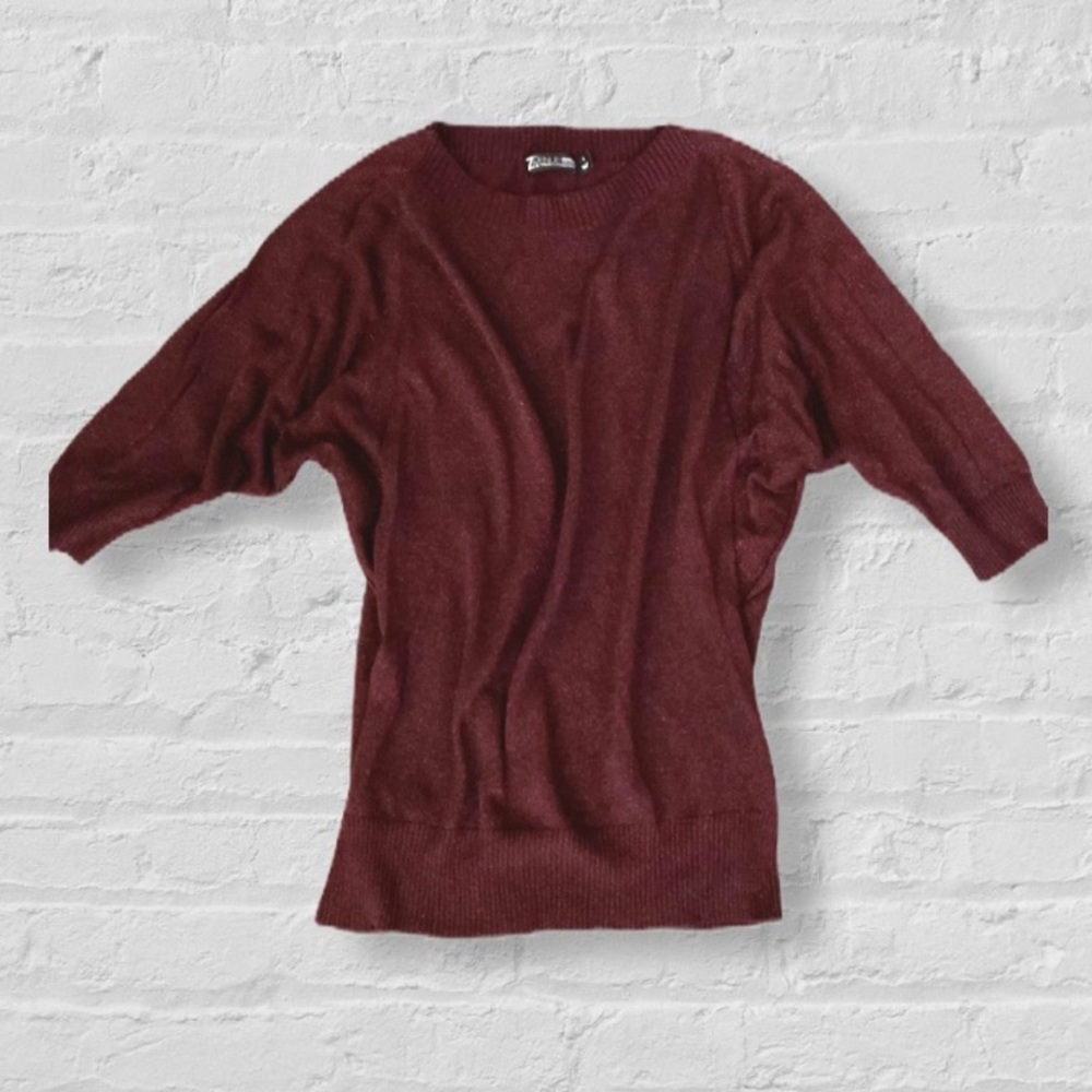 NY&Co burgundy dolman sleeve sweater